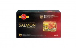 Golden Prize Wild Caught Alaksan Pink Salmon Fillets In Oil  Box  115 grams